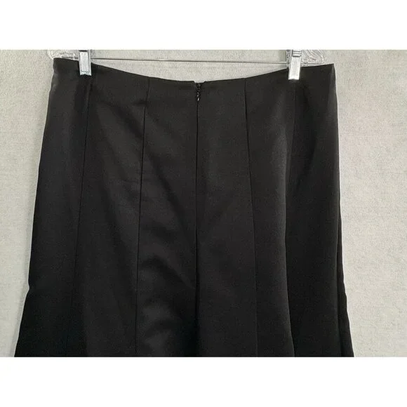 TADASHI Collection Women Maxi Satin Skirt Sz 12 Black Full Wedding Event 93-2 - Picture 4 of 9